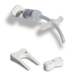 TUBE TRACHEOSTOMY PEDIATRIC SIZE 5MM UNCUFFED 44MM WIRE REINFORCED SILICONE STRAIGHT NECK FLANGE OBTURATOR TRACH-TIE PORTEX BIVONA RADIOPAQUE STERILE - 60SP050