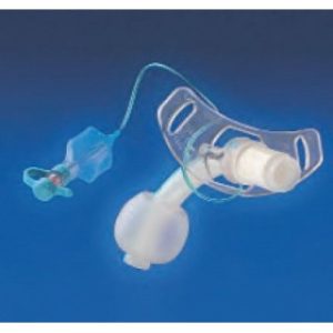 TUBE TRACHEOSTOMY SIZE 10MM CUFFED 79MM SILICONIZED PVC FLEXIBLE NECK FLANGE YELLOW 15MM BUILT-IN CONNECTOR OBTURATOR TRACH HOLDER PORTEX RADIOPAQUE STERILE - 505100