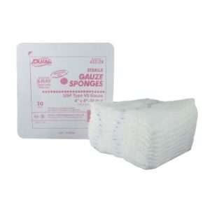 X-Ray Detectable Type VII Gauze Sponges  4 x 4  32-Ply  Sterile - 432-2X